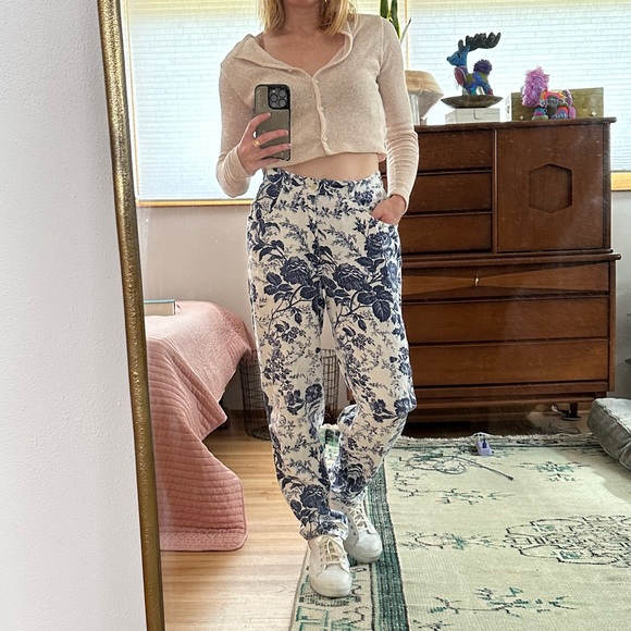 Vintage Ralph Lauren Linen Floral Pants